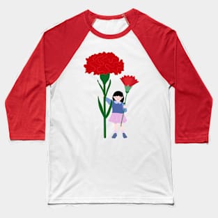 Girl with carnations II Baseball T-Shirt